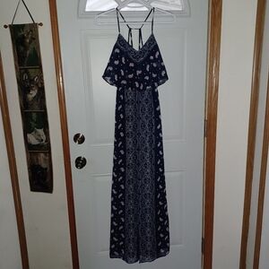 Princess Vera Wang Spaghetti Strap Empire Style Lined, Maxi Dress Whimsical XS